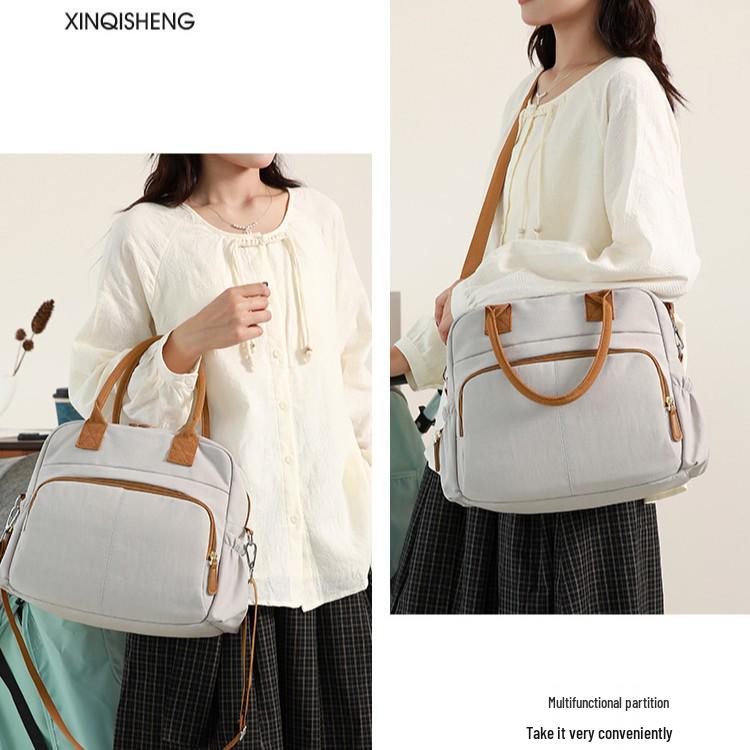 Stylish Maternity Handbag: Large-Capacity Multifunctional Bag with Insulated Milk Bottle Holder for Moms