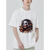 Black T Shirt with Skull and Dreadlocks Print for Casual Wear