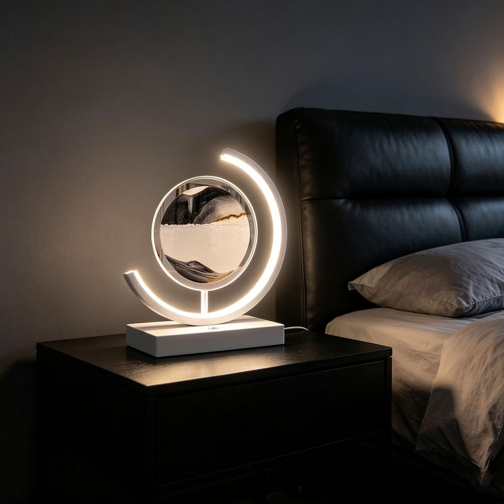 Control Night Light - 3 Color Changing Moving Lamp, Rechargeable LED Desk Decor for Bedroom