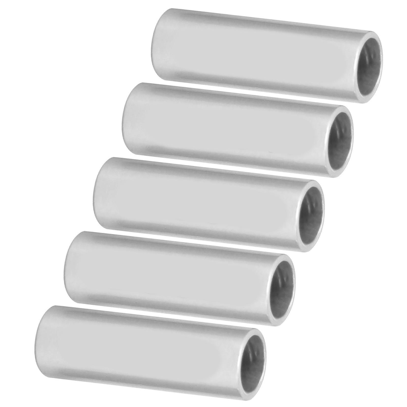 

DUUTI 5 шт. 4 мм Концевые заглушки для велосипедных тросов Алюминиевые обжимные наконечники для тросов переключения и тормоза для шоссейного велосипедаСеребристый