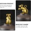 Brass Figurine Copper Lucky Rat Statue Animal Sculpture Collectibles Zodiac Pendant Rich Wealth Amulet Home Decoration