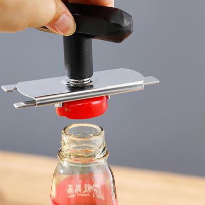 Stainless Steel Multi-Function Bottle Cap Opener Adjustable Lids Off Jar Opener Labor-Saving Screw Can Opener Kitchen Gadget