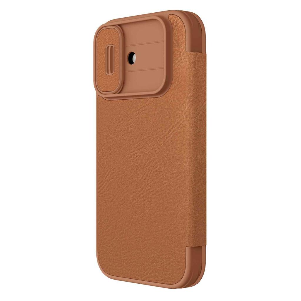 NILLKIN Qin Pro Series for iPhone 17 Case with Card Slots Leather Phone Cover
