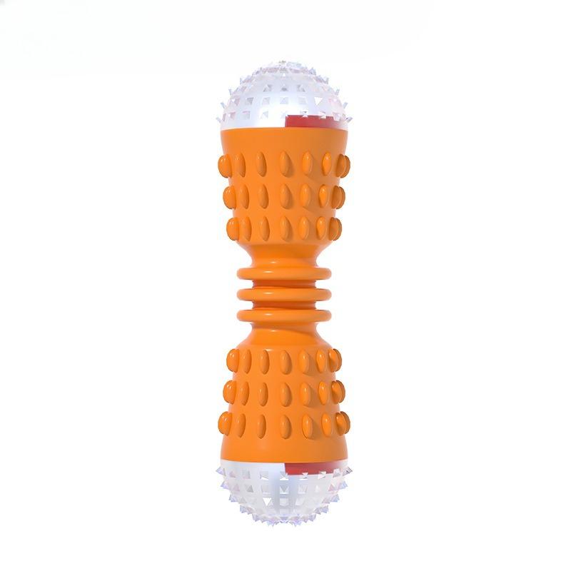 

Pet Toy Balls, Double-headed Stick-shaped Sound-making Balls, Biting Resistant, Self-entertaining and Boring Cat Toys, Dog Toy Balls Emit light+produce sound оранжевый