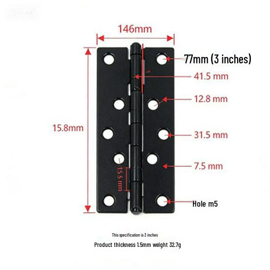 Heavy-Duty Thickened Flat Bar Long Hinge for Wood Gates and Boxes