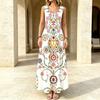 Women's Sleeveless Maxi Dress,Summer Casual Floral Dress,Lightweight Flowy,Versatile for Daily Wear & Vacation