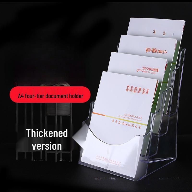 A4 Acrylic Three-Layer Brochure and Leaflet Display Stand