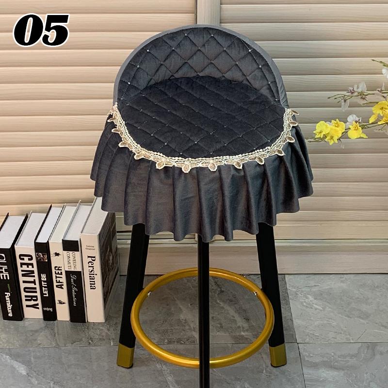 Bar Stool Chair Cover Cotton Dust-proof Anti-Skid Elastic Modern Beauty Salon Bar Lift Chair Restaurant Hotel Dining Chair Cover