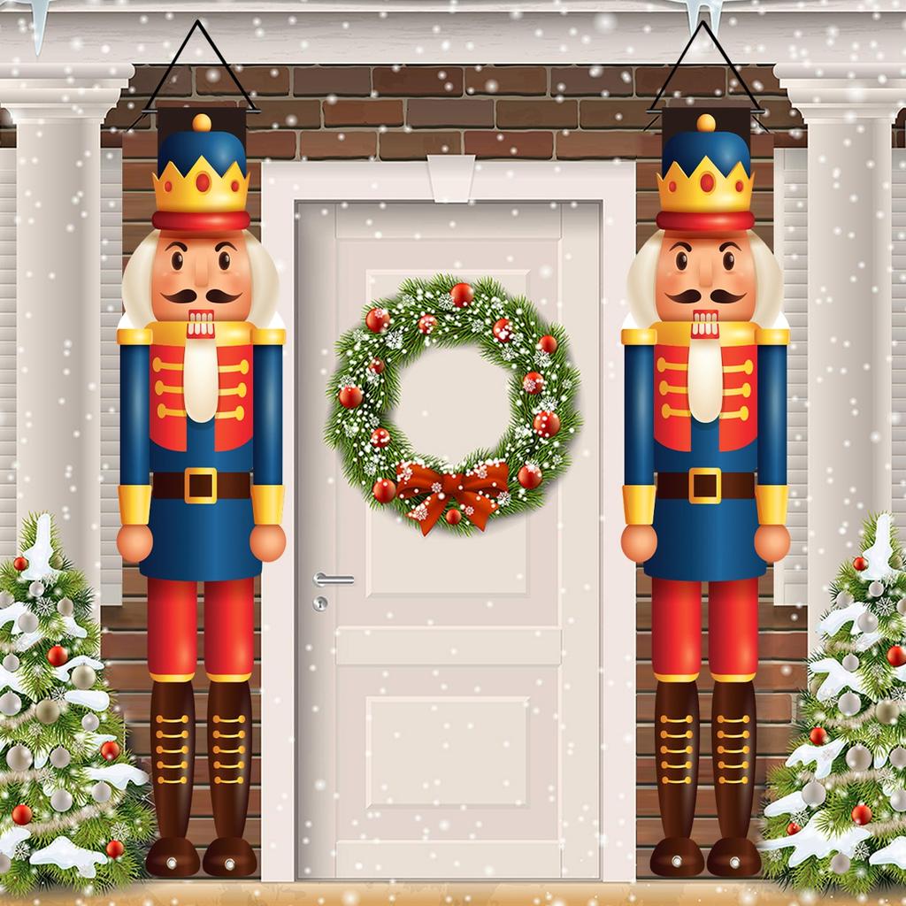 Christmas Nutcracker Shaped Door Couplet Navidad Natal Noel Wall Hanging Merry Christmas Decorations For Home 2025 New Year 2025