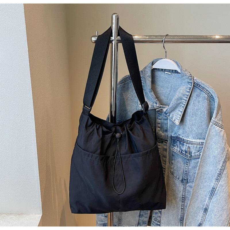 

New casual large-capacity bag New cloth bag Shoulder bag Fashion versatile messenger bag Bucket bag чорний