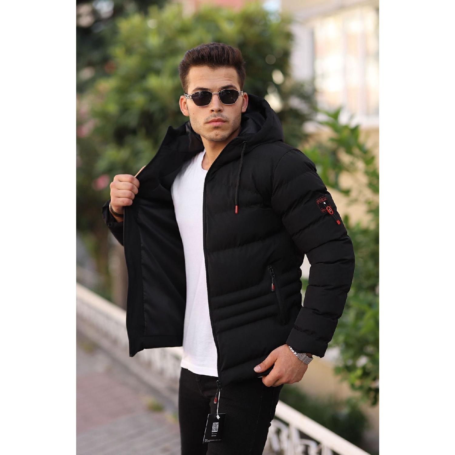 

Water And Windproof Men s Hooded Winter Coat Puffer Coat S чистий