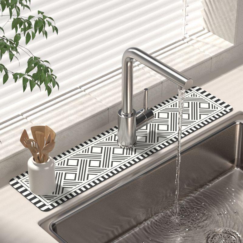 Wasserabsorbierende Matte für Wasserhähne, Küchenspülen, Waschbecken, Abtropfmatten, Spritzschutzmatten für Badezimmerarbeitsplatten
