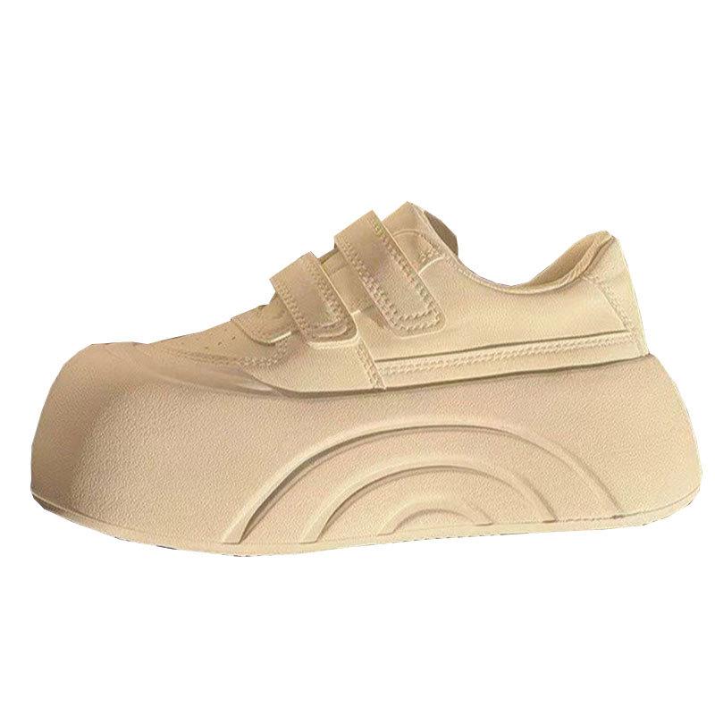 Velcro thick-soled muffin increases the height of ugly and cute big-headed children's new board shoes in summer, spring and autumn