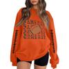 Unisex Lightweight Long Sleeve Neck Pullover Sweatshirt with Trendy Print for Men and Women