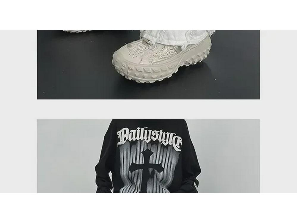 Men's Raw Edge High Street Straight Jeans – Trendy American Hip Hop Summer Design