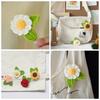 Flower Brooch Crochet Kits DIY Knitting Craft with Yarn Crochet Hook Needle Knitting Marker Material for Beginners Kids