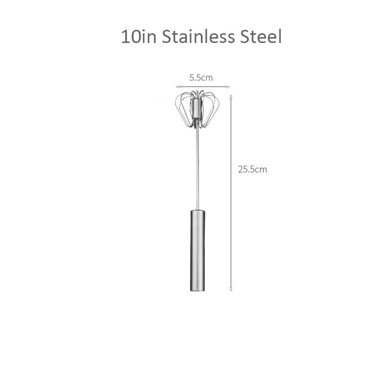 Semi-automatic Egg Beater 304 Stainless Steel Egg Whisk Manual Hand Mixer Self Turning Egg Stirrer Kitchen Accessories Egg Tools