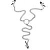 Colorful Metal Nipple Clamps With Chain Set Woman Rainbow Nipple Clips Breast Bondage Restraint Slave Fetish Female Sex Toy