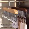 Multi-Functional Wooden & Plastic Hanging Rack for Underwear, Vests, and More