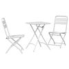 Ensemble de Bistro Pliable 3 Pièces vidaXL Blanc Acier 42002950