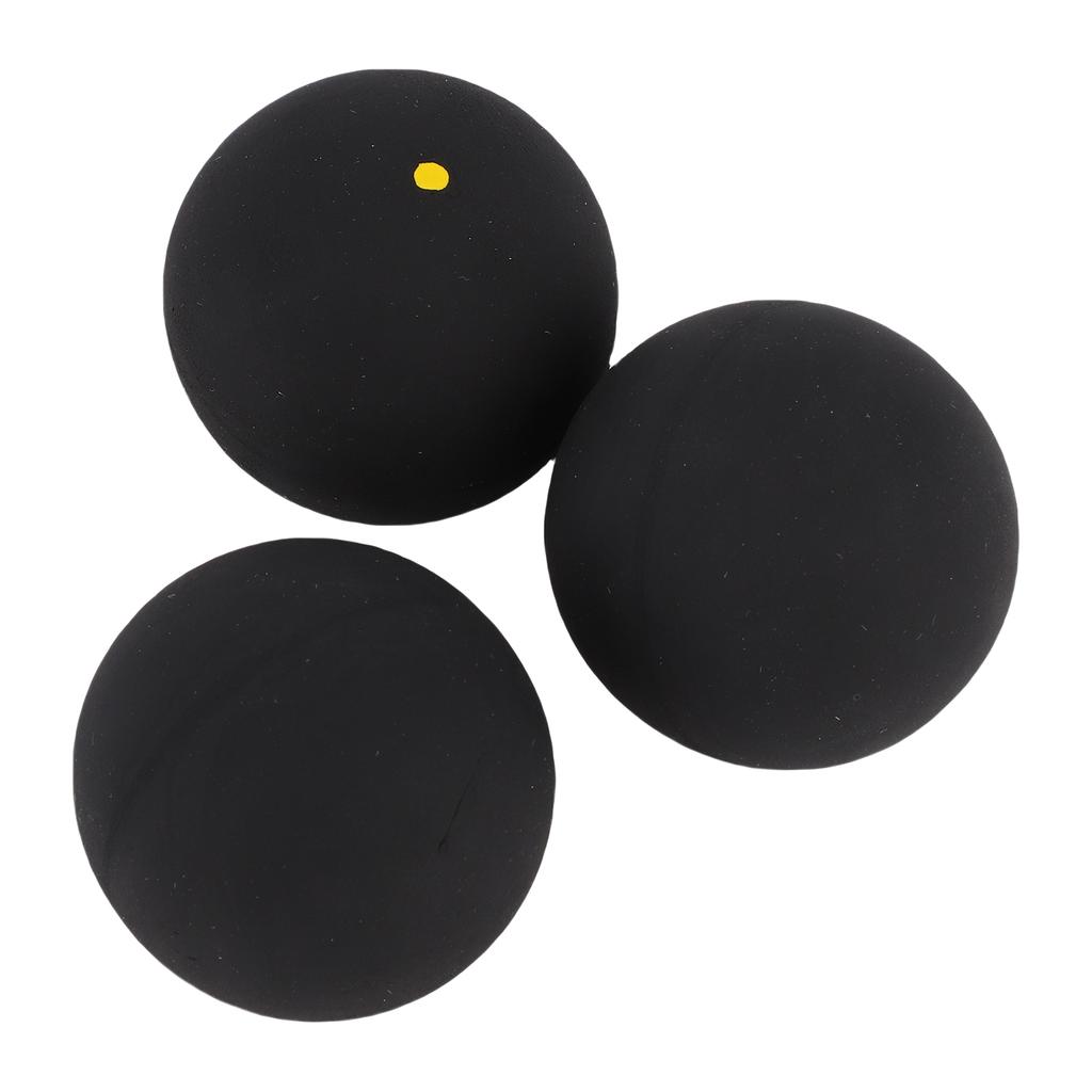 3Pcs Squash Ball Combo Set Single Blue Dot Single Yellow Dot Double Yellow Dot for Professional Training Practice