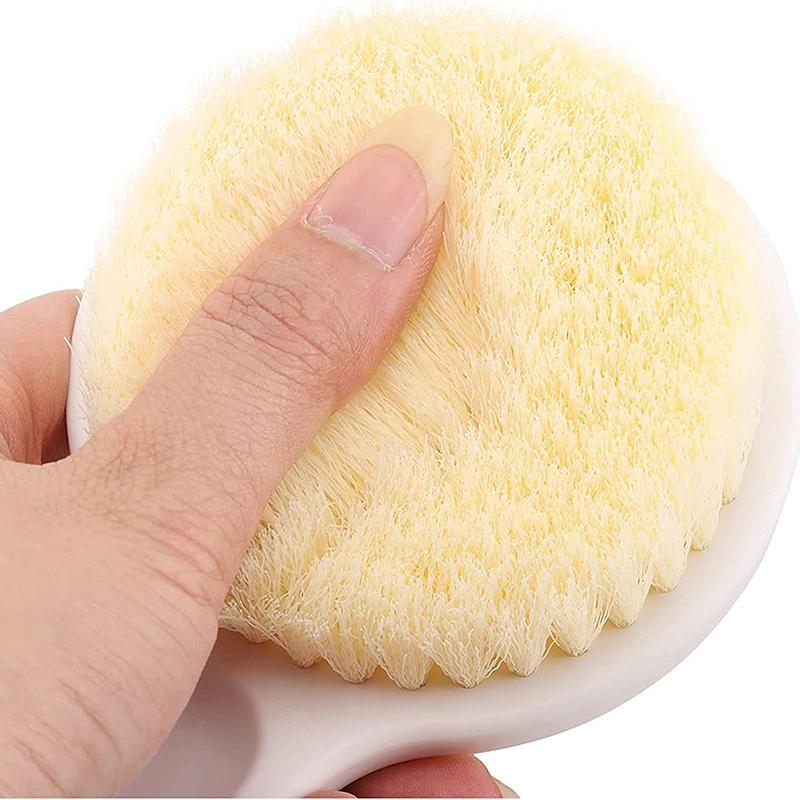 2pcs Bath Brush Body Exfoliating Scrubber Long Handle Body Back Massage Shower Long-handled Soft-haired Foam Bath Accessories
