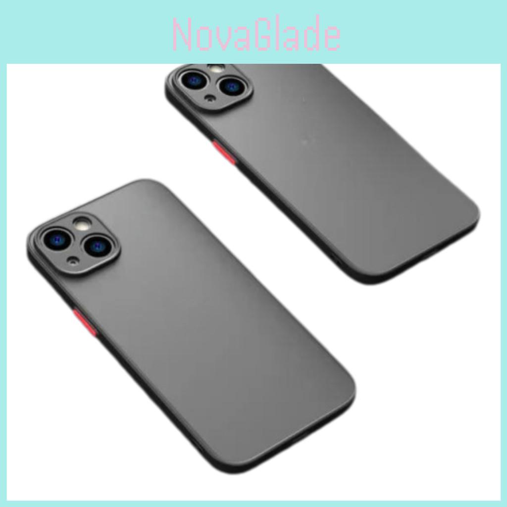 Matte Pc Phone Case For Iphone 15/14 Reflective Of Business Style Black Red Blue