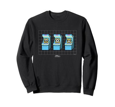 Minions Retro 8-Bit Vintage Video Game Minion Logo Sweatshirt