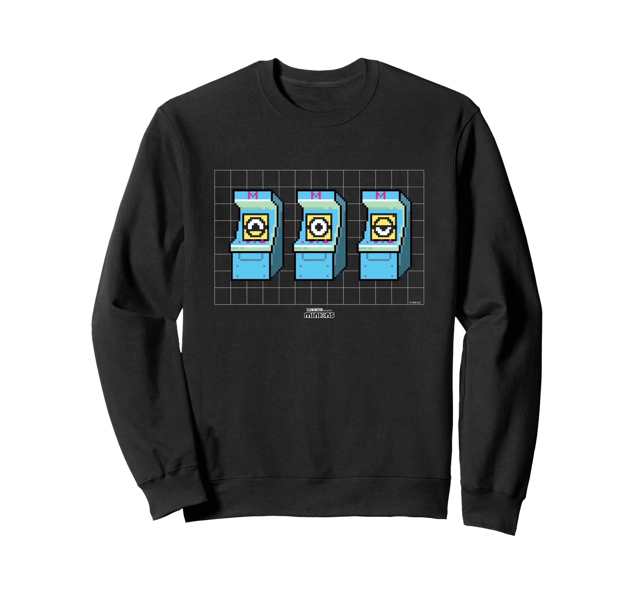 

Minions Retro 8-Bit Vintage Video Game Minion Logo Sweatshirt