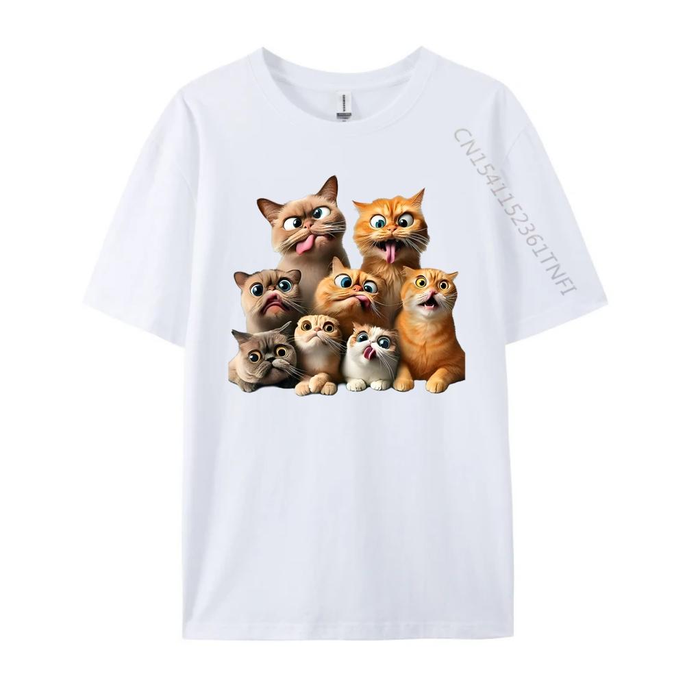 Funny Cat Art Print Free Shippping Clothes Anime Harajuku Grahpic Tee Shirt Cotton Comfort T Shirt Men 4TH of July