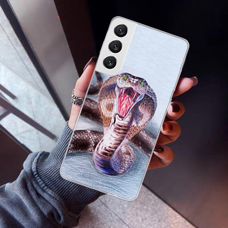 

Animal Leather Snake Scales Phone Case For Samsung Galaxy S26 S25 Edge S24 S23 Ultra S22 Plus S21 S20 FE Soft TPU Back Cover Fun Samsung S23