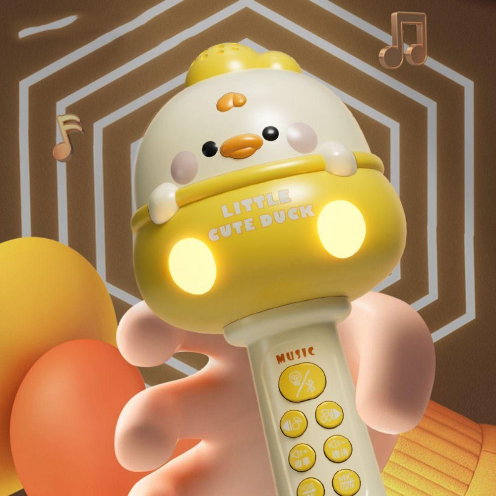 Music Cartoon Microphone Toy Cute Kid Singing Mic Creative Children Wireless Microphone  Home Use