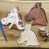20pcs Horse Head Wooden Decorations -Artificial Horse-Shaped Hanging Ornaments with Horse Heads for DIY Crafts,Wedding,Valentine