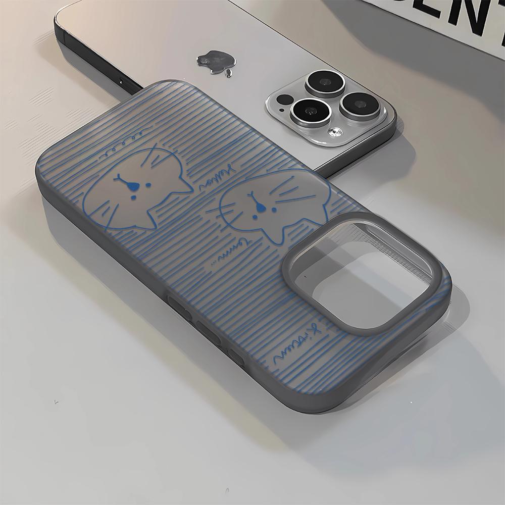 Little Cat Cartoon Phone Case For IPhone 17 Case IPhone 16 Pro Max 11 15 14 12 Pro Max 16e 7 8 Plus SE Air Silicone Soft Cover