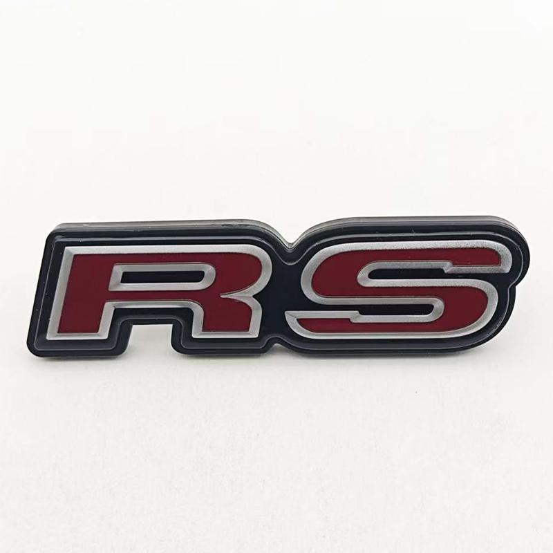 3D Red Crystal Logo RS Emblem Car Front Grill Badge Rear Trunk Sticker For Honda Civic Fit City Accord RAV4 CRV Jazz Accessories ajv256
