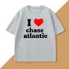 I Love Chase Atlantic T Shirt Unisex WOMEN Clothing Harajuku Clothes Casual Short Sleeve Tops Cotton Clothes Graphic T Shirts