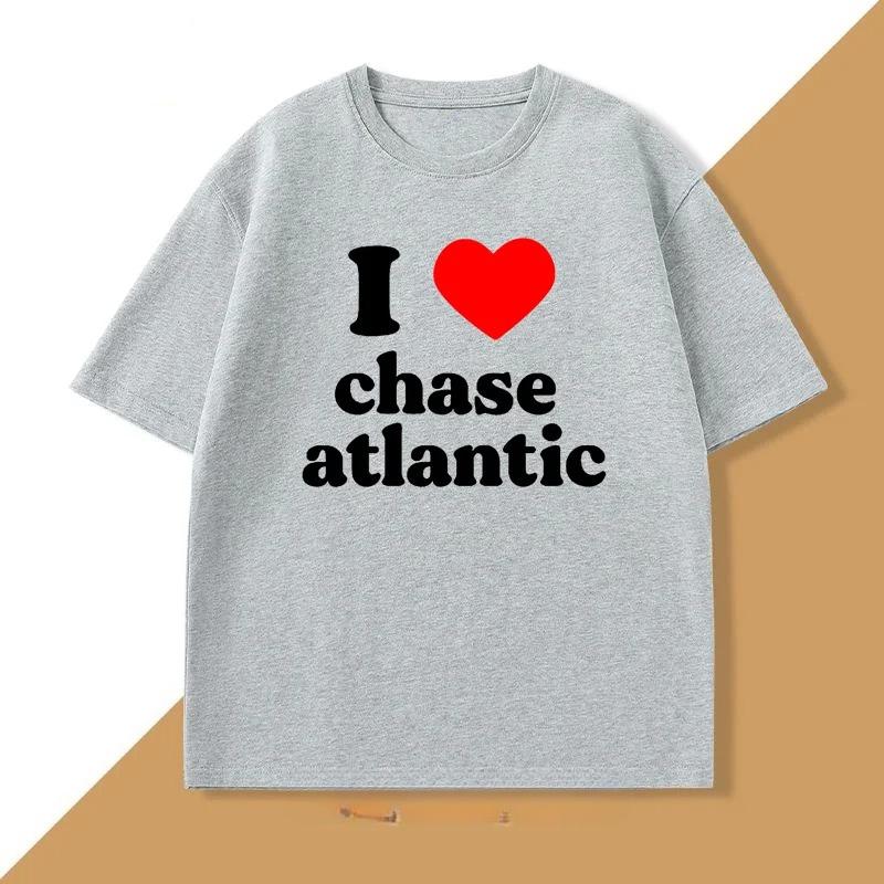 I Love Chase Atlantic T Shirt Unisex WOMEN Clothing Harajuku Clothes Casual Short Sleeve Tops Cotton Clothes Graphic T Shirts
