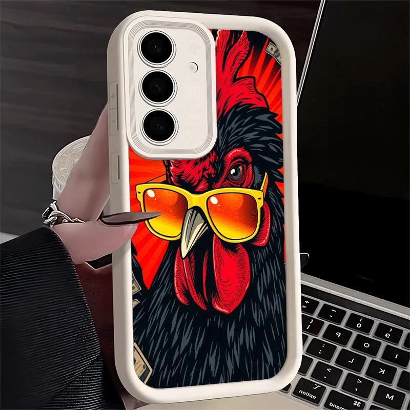 Phone Case for Samsung Galaxy S26 S25 Ultra S24 FE Chicken Hen Rooster Shell S23 Plus S22 + S21 S20 5G Soft Silicone Funda