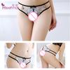 Lace Briefs See Through Open Crotch Straps Erotic Lingerie Floral G-string Thong