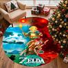 The Legend of Zelda Pattern Round Rug, Indoor/Outdoor Mat, for Picnic, Gameroom, Bedroom, Office, Living Room, Home Decor Carpet, Birthday Gift