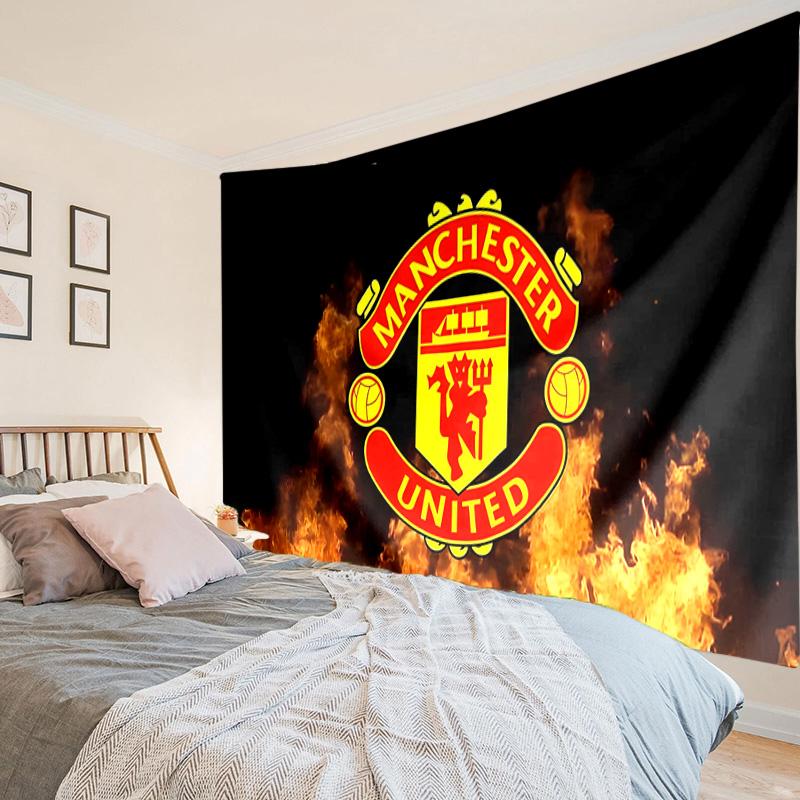Manchester Crest Tapestry, Unique Design Tapestry, Wall Decor for Bedroom,Livingroom, Playroom,Heartwarming Fan Holiday Gifts