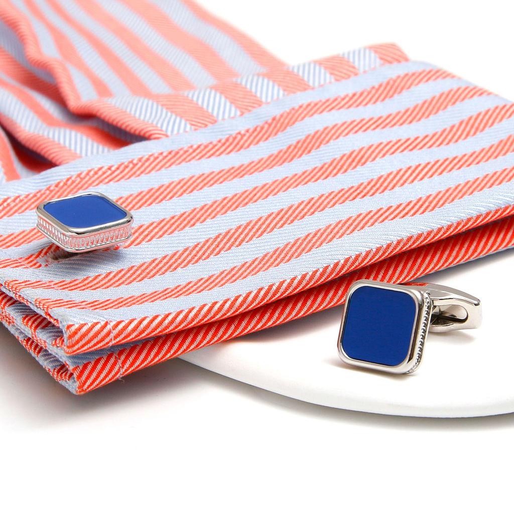 Butoni pătrați pentru bărbați cu ulei picurat - 4 culori, în stoc