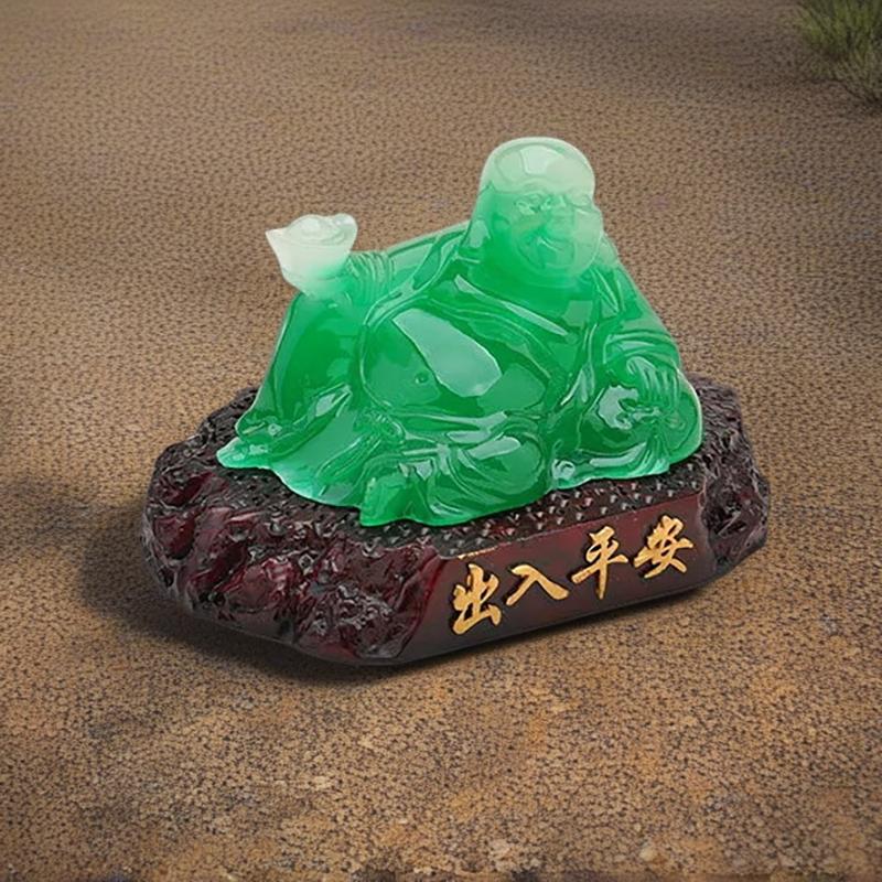 Fortune Maitreya Buddha Laughing Buddha Statue Resin sculpture Chinese characteristic car decoration Home and office decorations