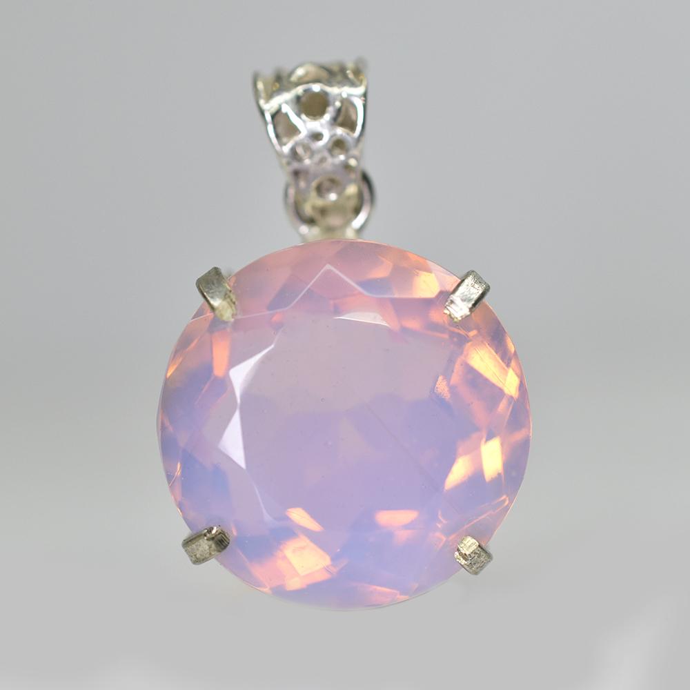 56.45 Ct CERTIFIED Opal 925 Sterling Silver Multicolor Round Gems Pendant MY-PD-132-NS