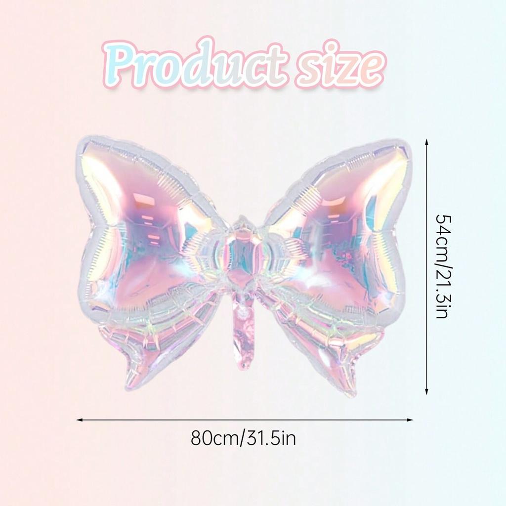 1pc/3pcs Rainbow Transparent Bow Balloons, Wedding, Gender Reveal, Baby Shower, Birthday Party, Valentine's Day, Anniversary,