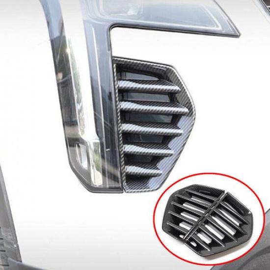 Carbon Fiber Front Fog Lamp Light Frame Cover Trim For Cadillac XT4 2018-