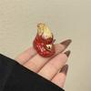 Kawaii Exaggerated Ring Geometric Chunky Enamel Ring Personality Parrot Drip Oil Ring  Gift