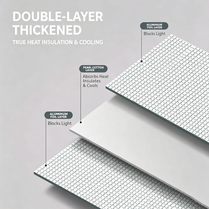 [Magnetic type] Window sun protection and heat insulation sun room balcony household glass sunshade magnetic shading baffle aluminum foil