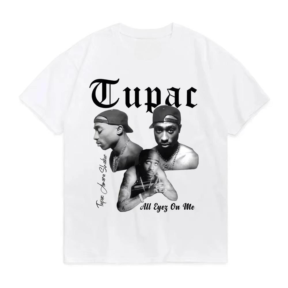 Rapper Tupac 2pac T-Shirt Baumwolle Grafik-T-Shirt Unisex Unisex Sommer Streetwear