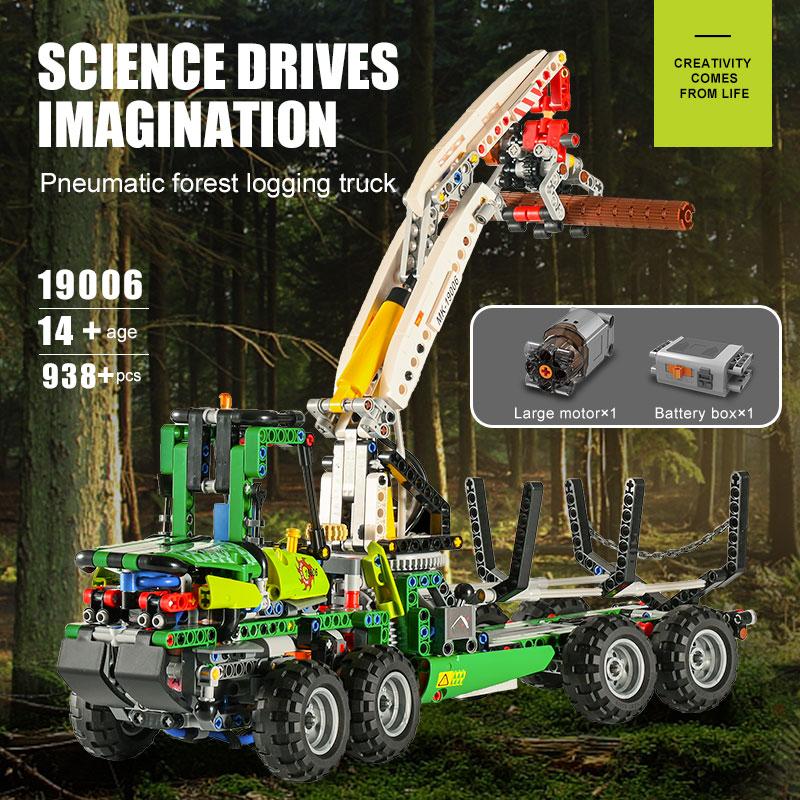 MOULD KING Technical Building Blocks The APP Pneumatic Forest Machine Truck MOC-32456 Model Toys for Kids Christmas Gifts